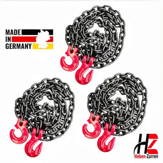 3er-Set Forstketten mit Verkürzungshaken 8mm GK8 | Flexible Länge