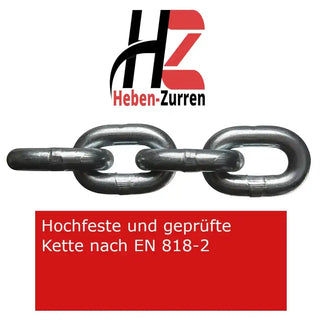 Hochfeste Rundstahlkette EN 818-2 verzinkt für Kettengehänge und Forstketten