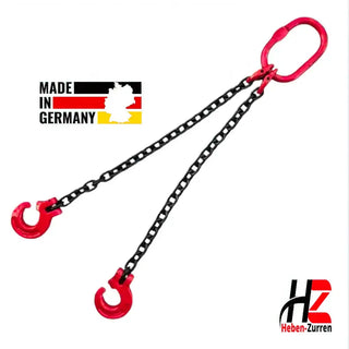 2-Strang Forstkette 8mm GK8 Rückekette mit Schlinghaken EN 818-2