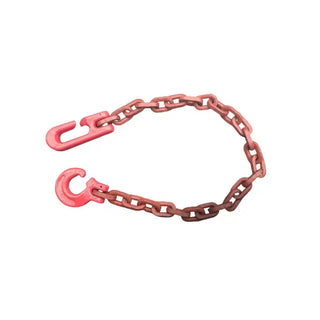 Chokerkette 8mm GK8 schwarz mit Forsthaken und Kettenchoker – Komplettansicht vierkant