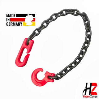 Chokerkette 8mm GK8 schwarz mit Forsthaken und Kettenchoker – Komplettansicht