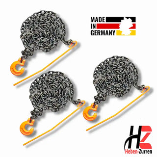 3 Stück Forstkette mit Schlinghaken und Durchstecknadel im Sparset