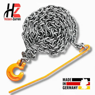 Forstkette mit Schlinghaken und Durchstecknadel mit verzinkter Kette