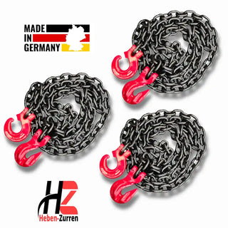 3 Stück Forstketten mit Forsthaken und verkürzungshaken im Sparset