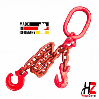 Forstkette 8-13mm GK8 Rückekette mit Schlinghaken und Verkürzungshaken EN 818-2 verzinkt