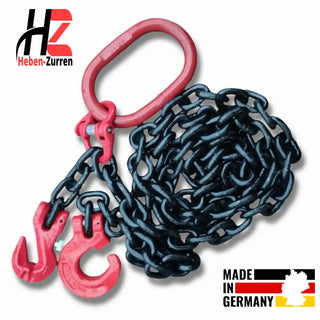 Forstkette 8-13mm GK8 Rückekette mit Schlinghaken und Verkürzungshaken EN 818-2