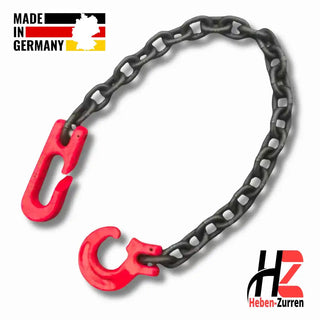 Chokerkette 8mm GK8 schwarz mit Forsthaken und Kettenchoker – Komplettansicht