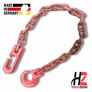 Chokerkette 8mm GK8 schwarz mit Forsthaken und Kettenchoker – Komplettansicht vierkant