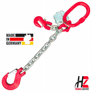 1-Strang Anschlagkette verzinkt GK8 mit Lasthaken EN 818-4