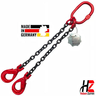 2-Strang Anschlagkette mit Automatikhaken schwarz GK8 GK 8 EN 818-4