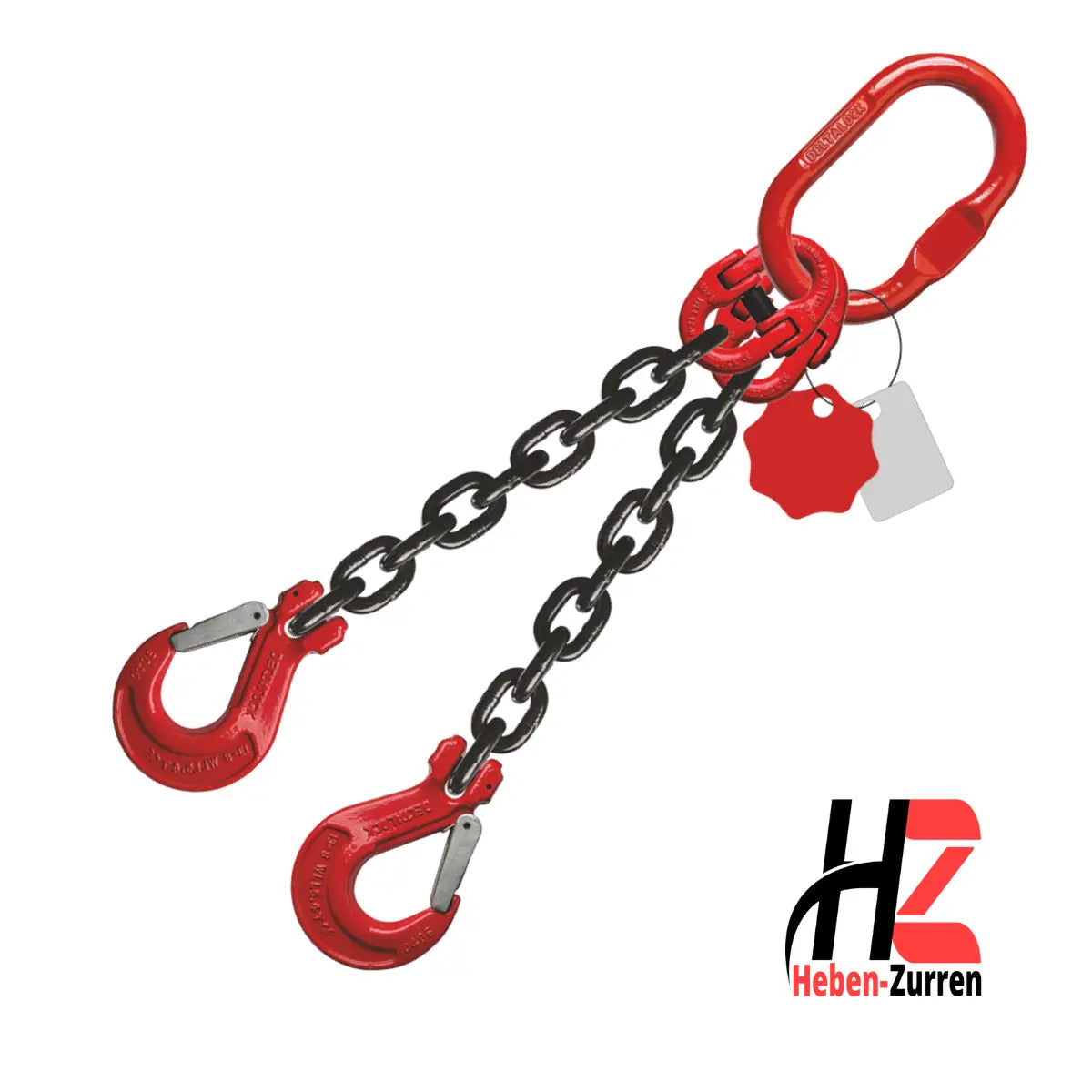 2-Strang Anschlagkette 3 M – GK10, 8 Mm, Blau Lackiert, WLL 3550 Kg (0–45°), Nach DIN EN 818-4, Made In Germany