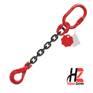 1-Strang Kettengehänge mit Self-locking Haken schwarz