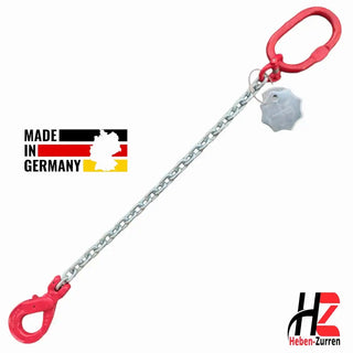 1-Strang Anschlagkette Automatikhaken Self-Locking verzinkte Kette GK8 EN 818-4