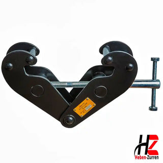 Trägerklemme schwarz für I-Träger H-Träger mit variabler Klemmbreite CE-zertifiziert nach Maschinenrichtlinie