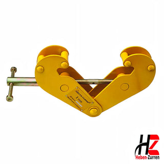  Trägerklemme gelb für Stahlträger mit Gewindespindel und großem Klemmbereich für sichere Hebetechnik