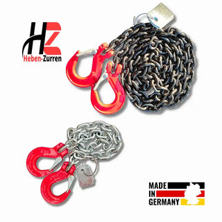 Zurrkette Hakenkette GK8 verzinkt und schwarz lackiert