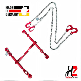Zurrketten 2-teilig Sets GK8 mit mehreren Spannketten für Ladungssicherung verzinkt