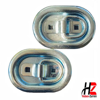 Zurrmulden-Set 2 Stück verzinkt für Anhänger oval