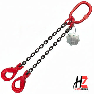 2-Strang Anschlagkette mit Automatikhaken schwarz GK8 nach EN 818-4 
