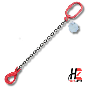 1-Strang Kettengehänge mit Self-locking Haken schwarz